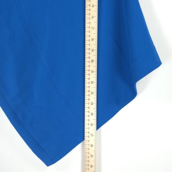 NWOT ZARA Curved Hem Asymmetric Sleeveless Knit Top Royal Blue 8218/707 Sz M - Picture 6 of 9